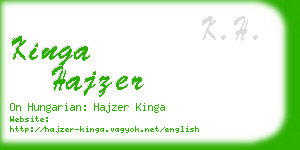kinga hajzer business card